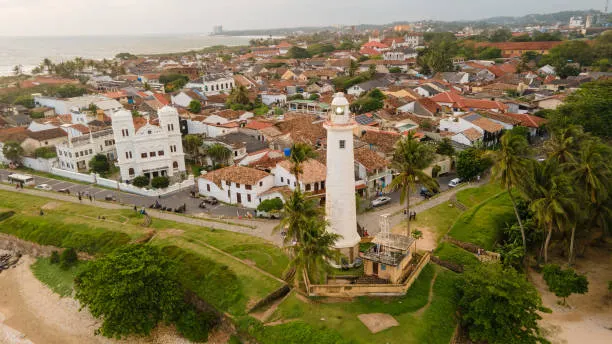 captivating-aerial-view-of-galle-fort-a-historic-gem-amidst-coastal-beauty